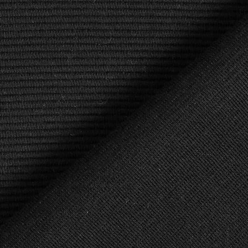 Jersey côtelé ottoman uni – noir,  image number 4
