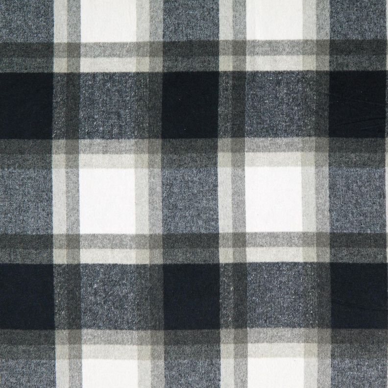 Tissu pour manteau Grands carreaux – bleu nuit/gris clair, image number 1