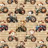 Jersey coton Tracteur avec animaux Impression numérique – anémone/amande,  thumbnail number 1