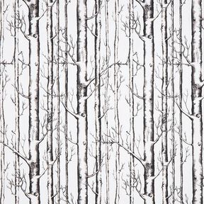 Tissu de décoration Semi-panama troncs d'arbres – écru, 