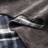 Tissu de manteau à carreaux avec envers fourrure – bleu nuit/gris schiste,  thumbnail number 5