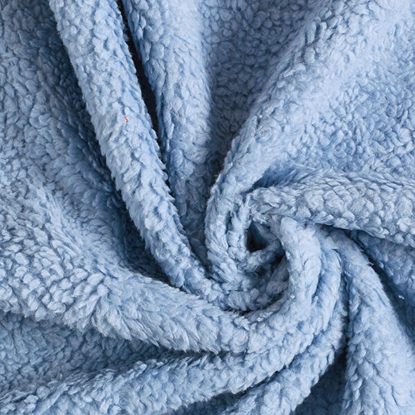 Coton sherpa uni – bleu clair,  image number 3