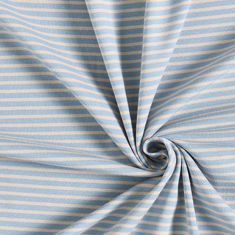 Jersey de coton Fines rayures – noix de cajou/bleu clair,  image number 3