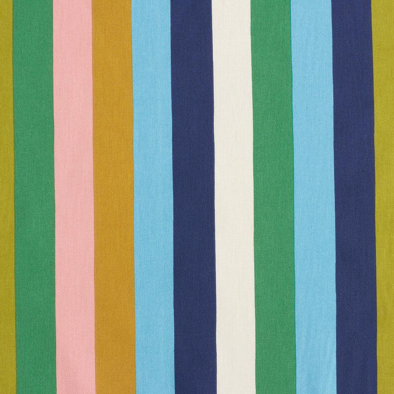 Popeline coton Rayures – bleu/vert,  image number 1