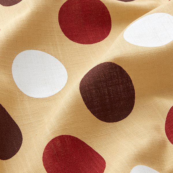 Tissu en coton gros pois – beige,  image number 2