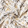 Tissu viscose feuilles de palmier estivales – blanc/moutarde,  thumbnail number 3