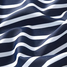 Tissus pour maillot de bain Rayures maritimes – bleu nuit/blanc, 