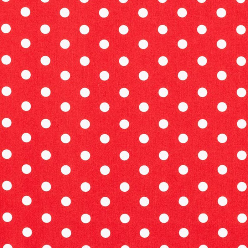 Popeline coton Grands pois – rouge/blanc,  image number 1