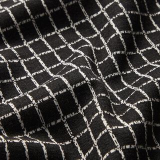 Jersey romanite Motif de quadrillage – noir, 