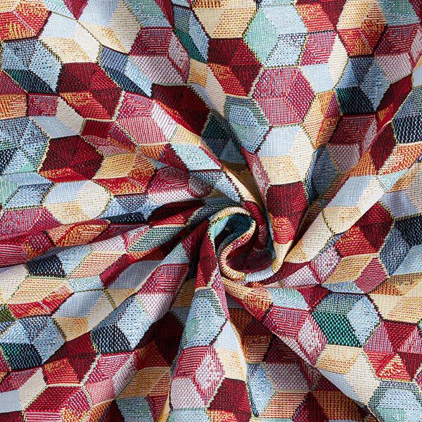 Tissu décoratif Gobelin hexagones colorés,  image number 3