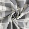 Tissu de coton fin à carreaux – gris clair/blanc,  thumbnail number 3