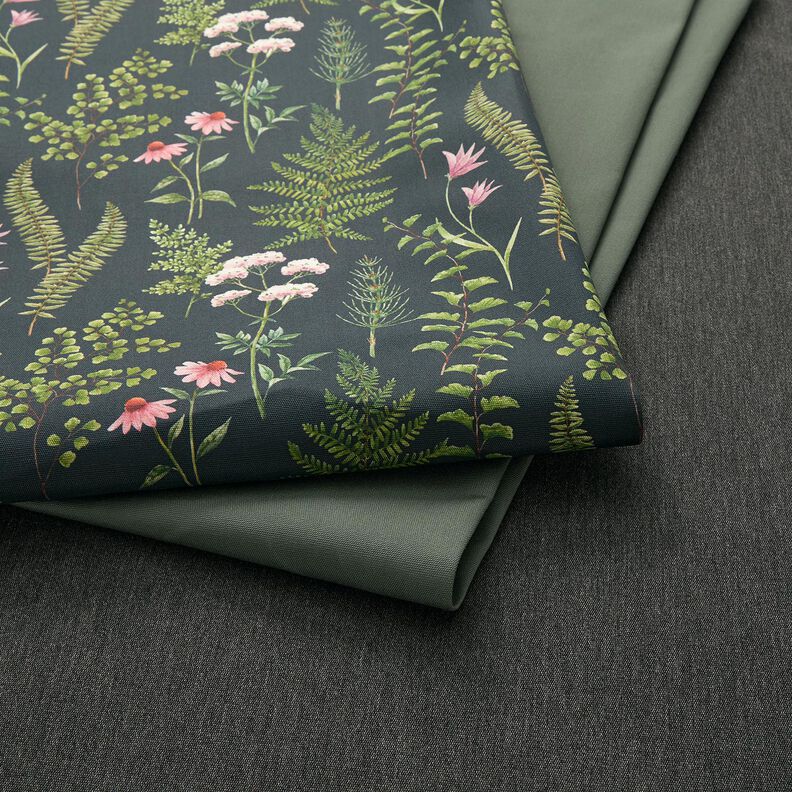 Tissu d’extérieur Canvas Uni – pin foncé,  image number 4