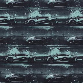 Jersey coton voiture de course Impression numérique – noir/gris perle, 