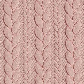 Jersey jacquard Cloqué Torsades – rosé, 