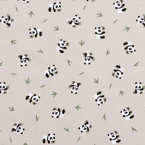 Tissu en coton Cretonne joli panda – nature, 