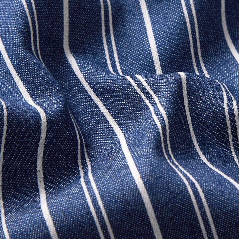 Jean stretch léger Fines rayures – bleu jean,  image number 3