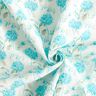 Lin mélangé Hortensias délicats – ivoire/turquoise clair,  thumbnail number 3