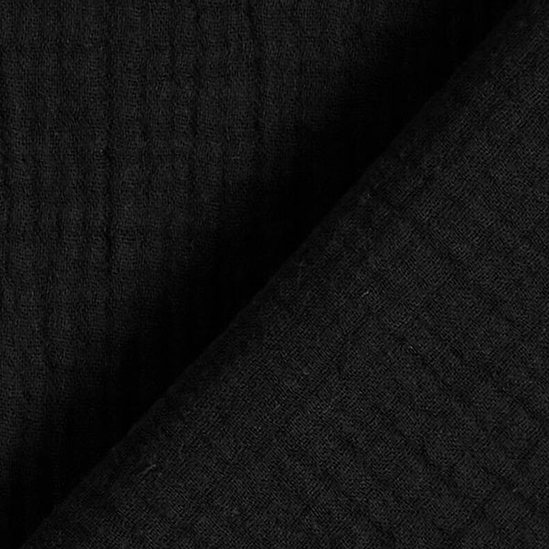 GOTS Tissu double gaze de coton | Tula – noir,  image number 4