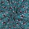 Jersey romanite Fleurs – pétrole/mauve,  thumbnail number 3