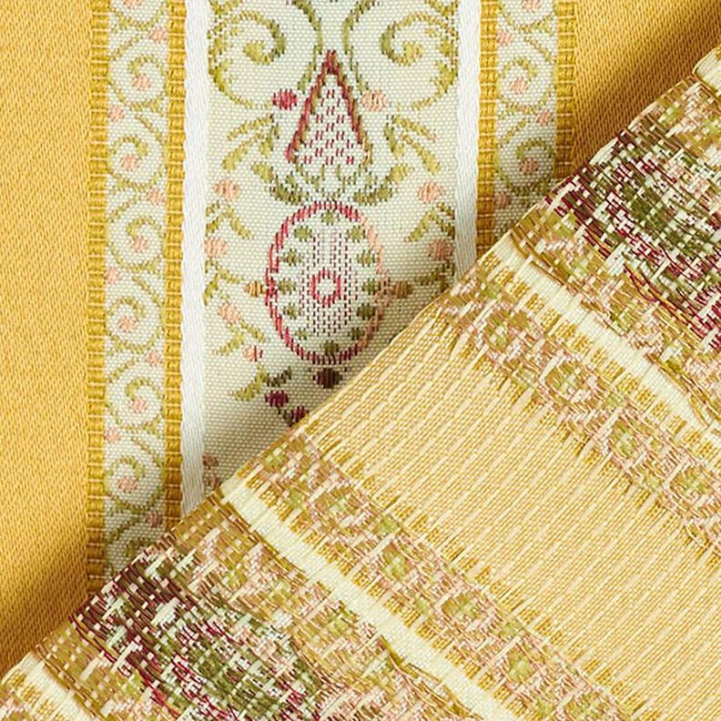 Tissu d’ameublement jacquard Rayures Biedermeier – crème/jaune,  image number 3