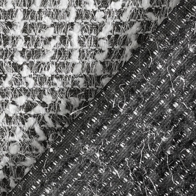 Tissu tricoté effet fil – noir/blanc, image number 6
