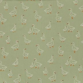 Jersey coton Famille d'oies – roseau, 