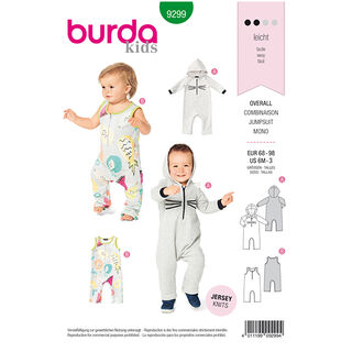 Combinaison, Burda 9299 | 68 - 98, 