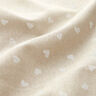 Tissu de décoration Semi-panama Petits cœurs – blanc/nature,  thumbnail number 2