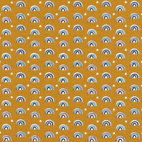 Jersey coton Petits arcs-en-ciel – moutarde, 