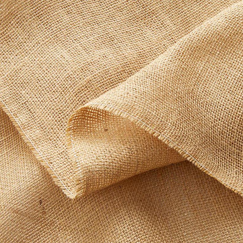 Tissu de décoration Jute Lurex 150 cm – nature/or,  image number 3