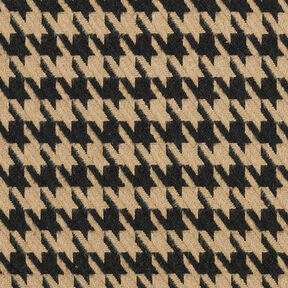 Tissu pour manteau en coton mélangé Pied de poule – noir/anémone, 