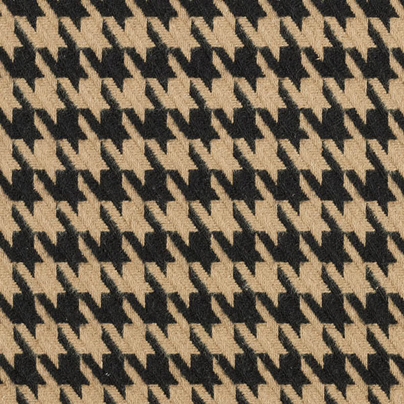 Tissu pour manteau en coton mélangé Pied de poule – noir/anémone,  image number 1