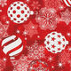 Tissu de décoration Canvas Boules de sapin de Noël – rouge,  thumbnail number 6