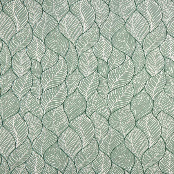 Tissu de décoration semi-panama feuilles simples – roseau, image number 1
