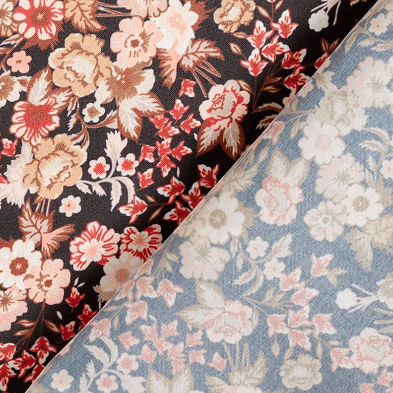 Satin Jolies fleurs – noir,  image number 4