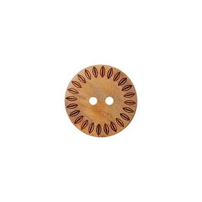 Bouton bois 2 trous  – beige, 