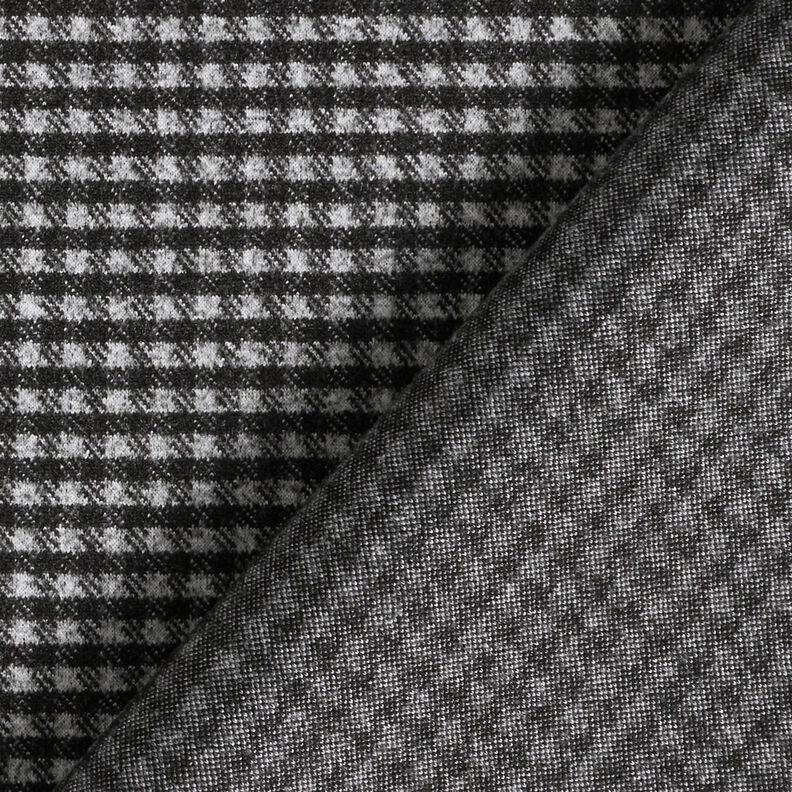 Maille pour manteau stretch à petits carreaux – gris clair/noir, image number 4