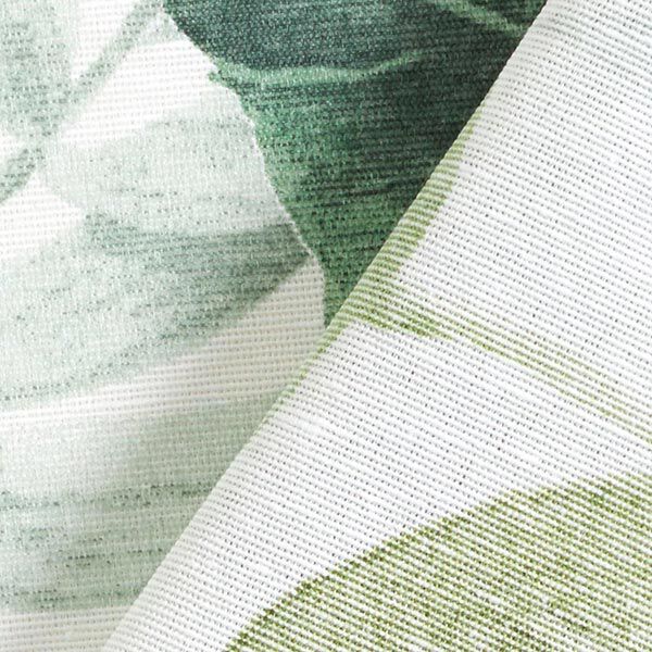 Tissu décoratif Toile grandes feuilles de monstera – blanc/vert herbe, image number 4