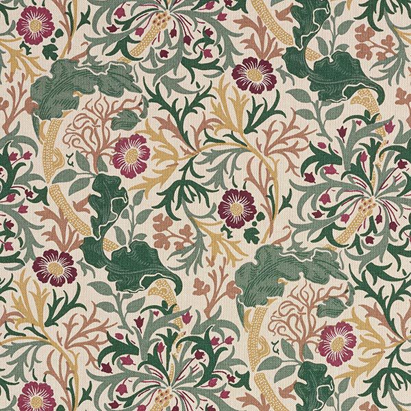 Tissu de décoration Semi-panama fleurs artistiques – nature,  image number 1