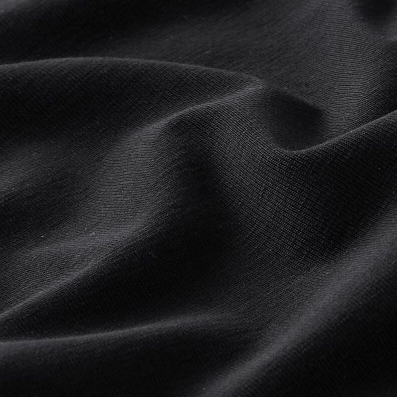 GOTS Jersey coton | Tula – noir,  image number 2