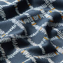 GOTS Jersey coton Carreaux | Tula – bleu nuit/moutarde, 