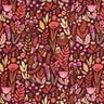 Tissu en coton Cretonne Fleurs sauvages – merlot/pourpre,  thumbnail number 1