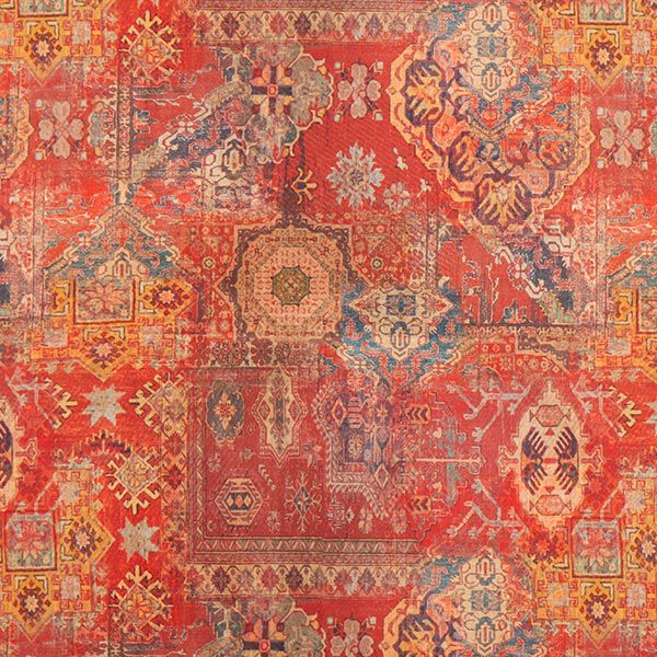 Tissu décoratif Semi-panama Ornements ethniques – terre cuite,  image number 1