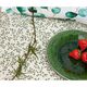 Tissu de décoration Semi-panama Rinceaux de feuilles fins – nature/vert tilleul,  thumbnail number 6
