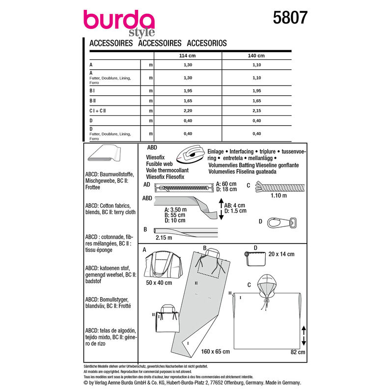 Accessoires | Burda 5807 | Onesize,  image number 11