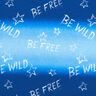 French Terry Be Wild | Glitzerpüppi – bleu roi/blanc,  thumbnail number 1