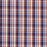 Tissu pour chemise à carreaux classiques – bleu marine/cuivre,  thumbnail number 1