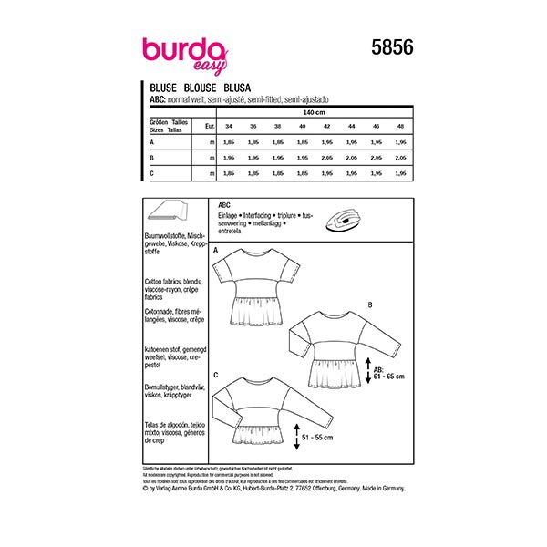Chemisier | Burda 5856 | 34-48,  image number 12