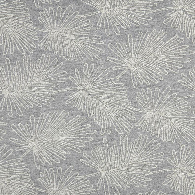 Tissu de décoration Jacquard Contours de feuilles – gris, image number 1