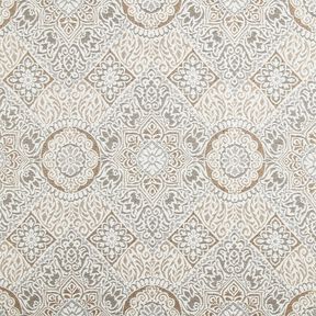 Tissu de décoration Jacquard carreaux élégants – anémone/beige clair, 